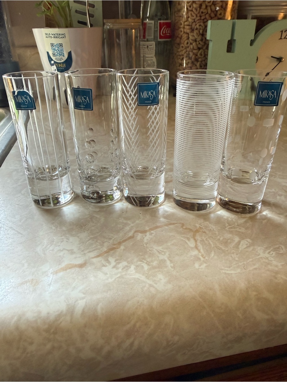 Mikasa “Cheers” Etched Shot Glasses Set/5 /hg